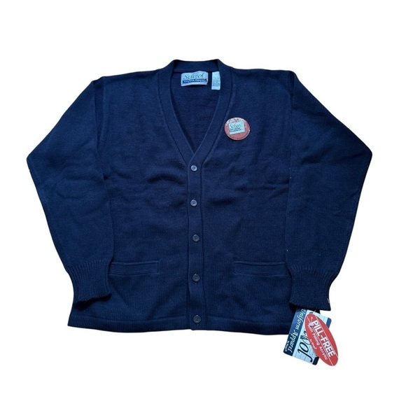 Ringo Other - Ringo School Uniform Apparel Deadstock Navy V-Neck Knit Cardigan Size XL 18-20